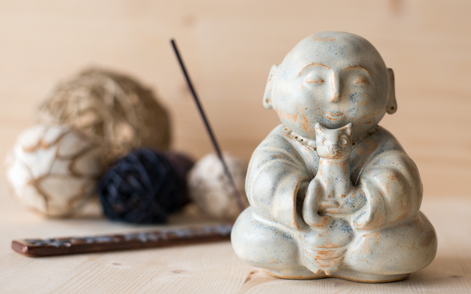 ST Pottery Buddha Pet Urn